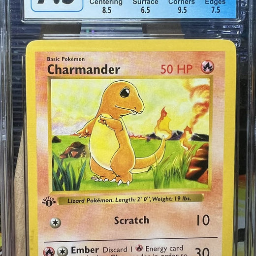 Charmander 46/102 Base Set - 1st Ed. Pokemon CGC 7.5 Near Mint+0