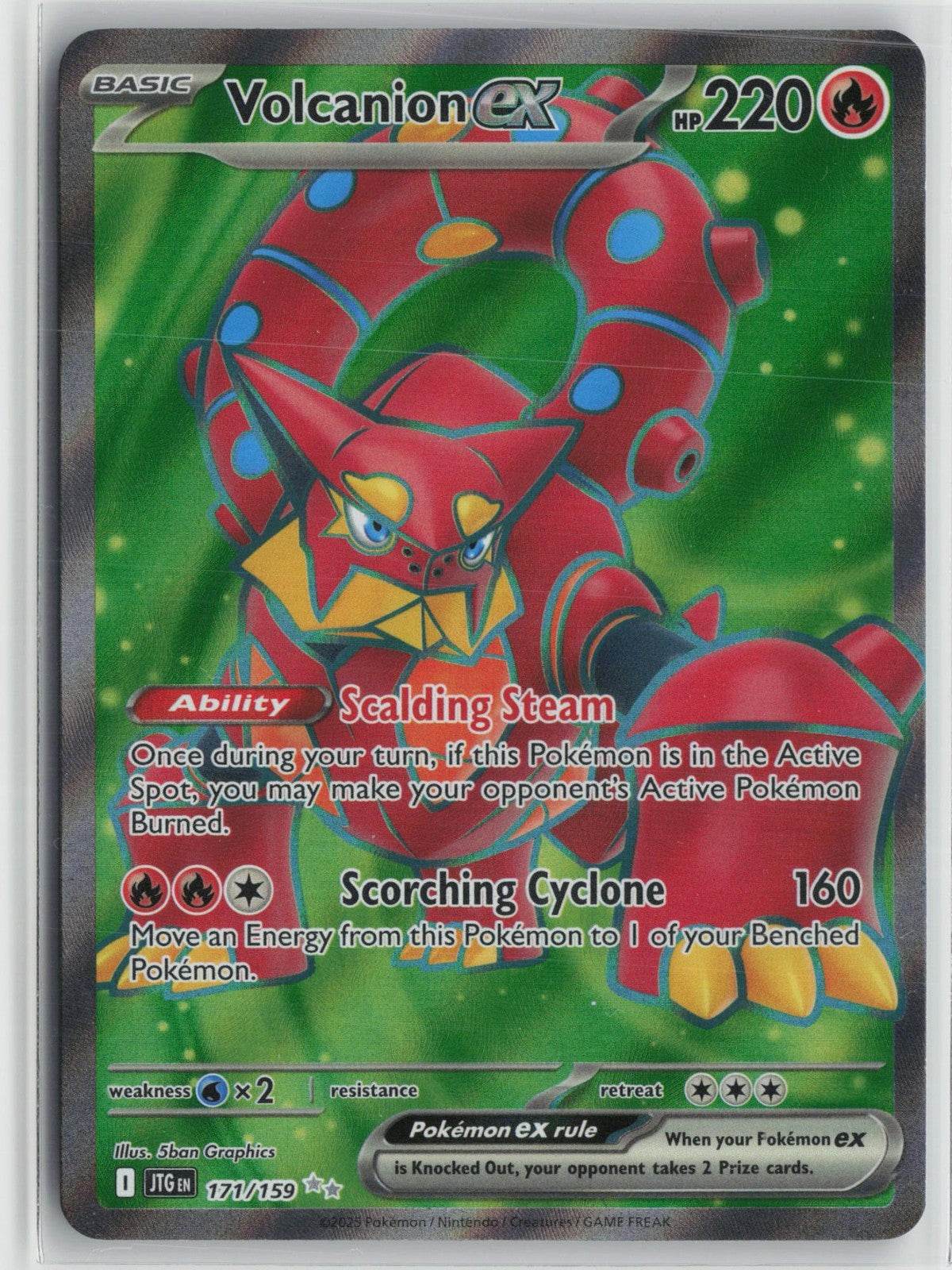 Volcanion ex 171/159 Ultra Rare Journey Together Pokemon NM