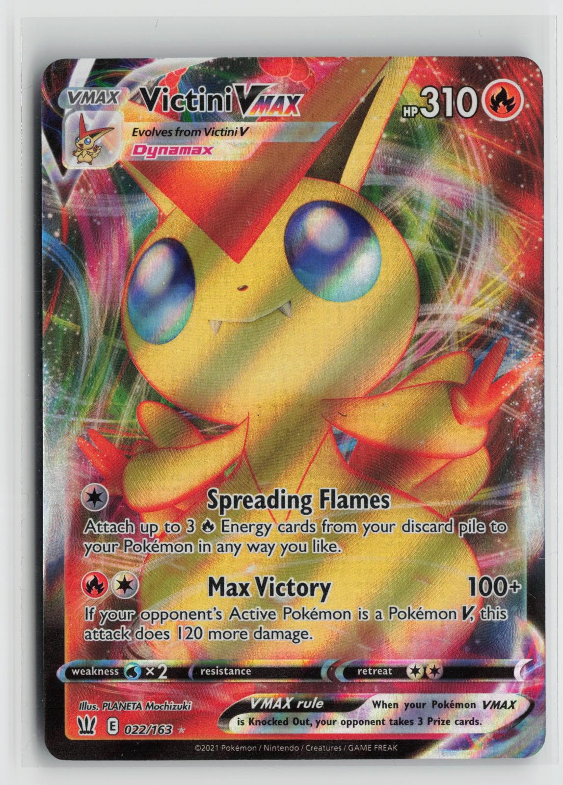 Victini VMAX 022/163 Holo VMAX Rare Battle Styles Pokemon NM