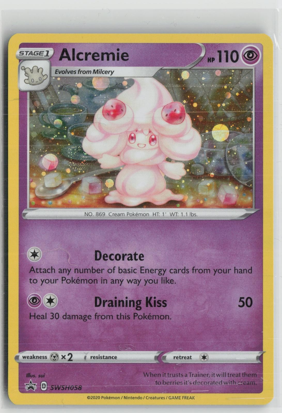 Alcremie SWSH058 Holo Promo Sword & Shield Promo Pokemon NM