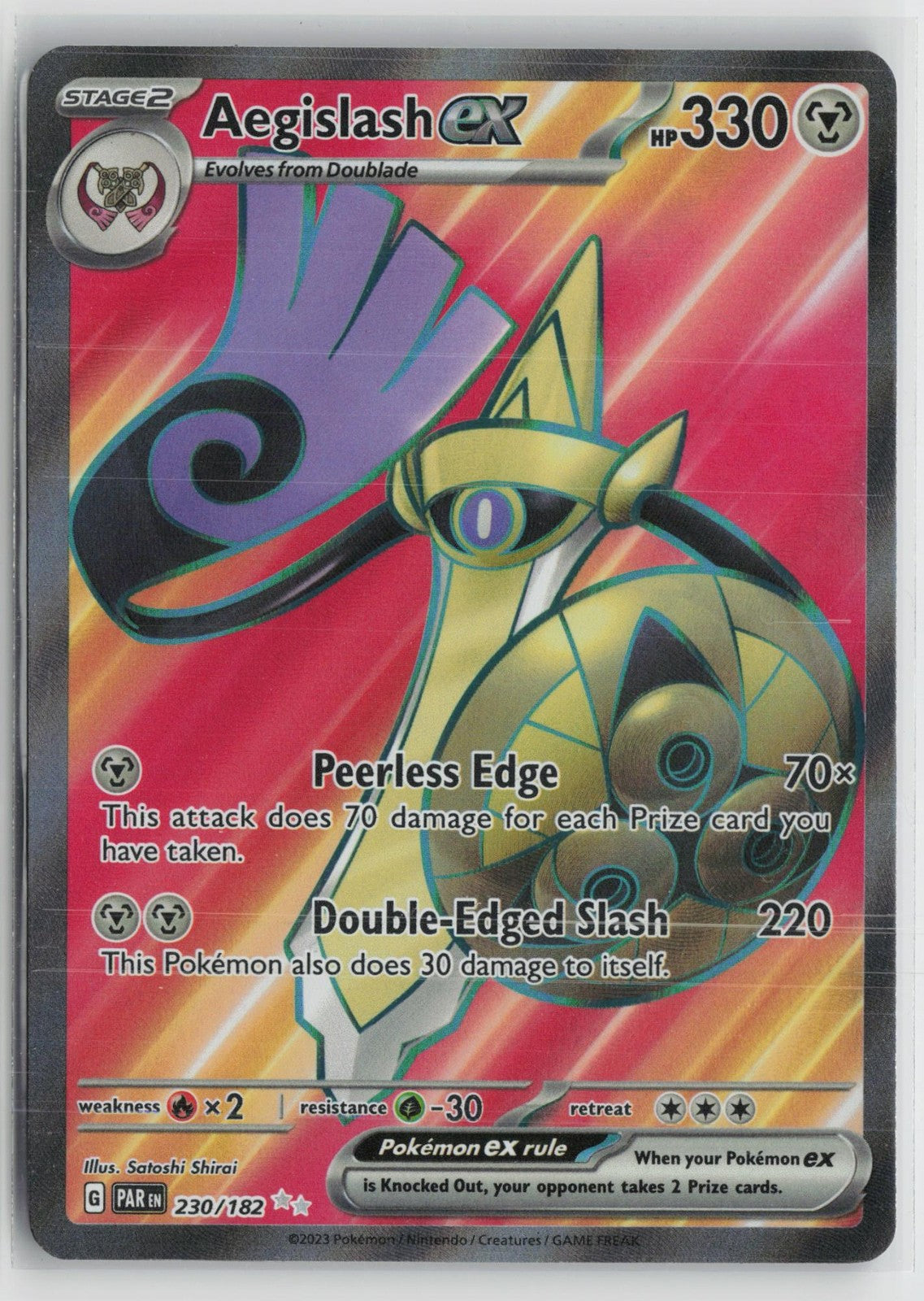 Aegislash ex 230/182 Ultra Rare Paradox Rift Pokemon NM