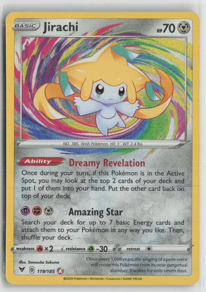 Jirachi 119/185 Amazing Rare Vivid Voltage Pokemon NM0