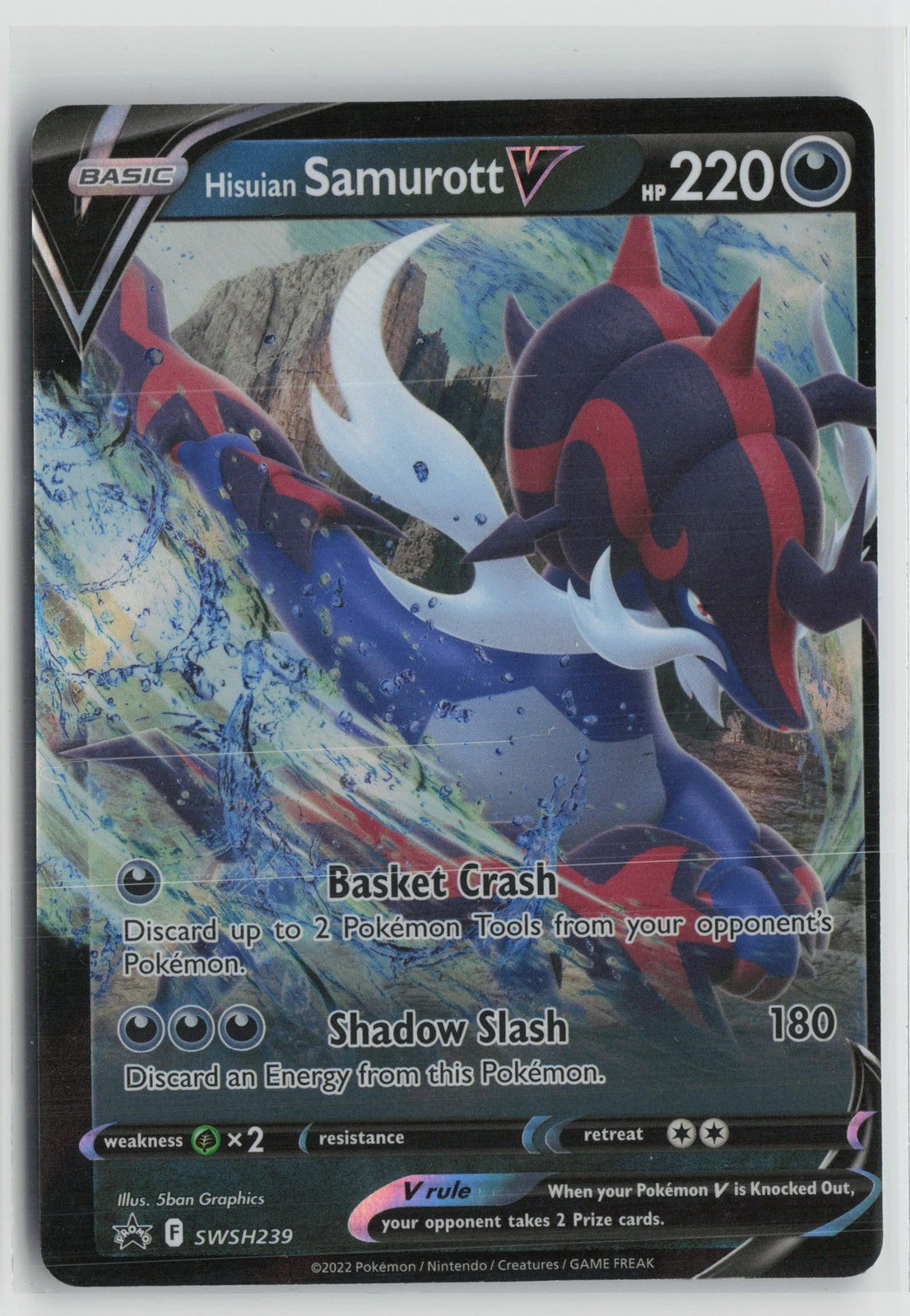 Hisuian Samurott V SWSH239 Promo SWSH Black Star Pokemon NM