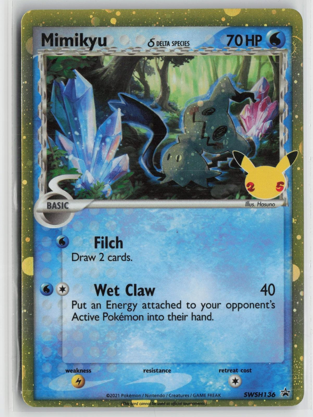 Mimikyu (Delta Species) SWSH136 Holo Promo Sword & Shield Promo Pokemon NM