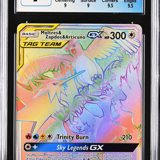 Moltres & Zapdos & Articuno Gx 69/68 Rainbow Rare Holo Pokemon CGC 9 Mint0