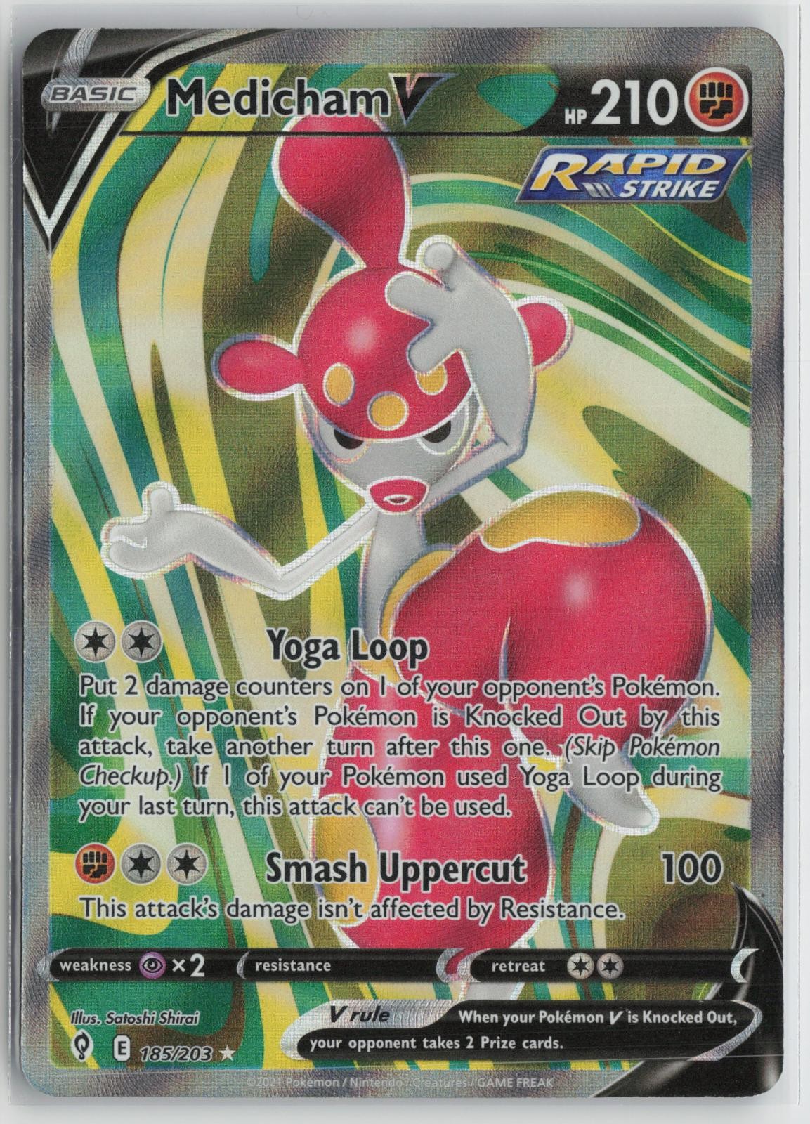 Medicham V 185/203 Ultra Rare Evolving Skies Pokemon NM