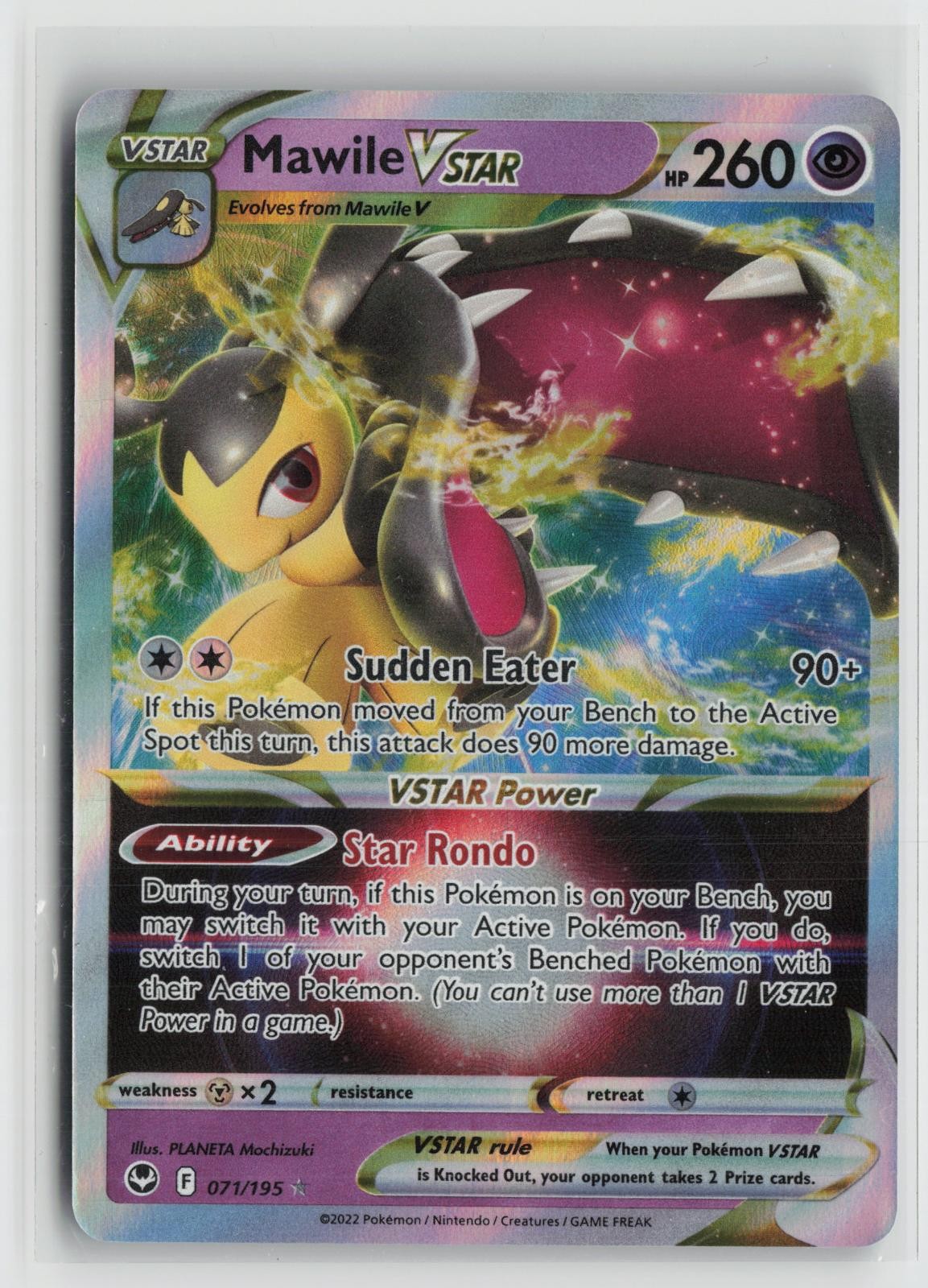 Mawile VSTAR 071/195 Holo VSTAR Rare Silver Tempest Pokemon NM
