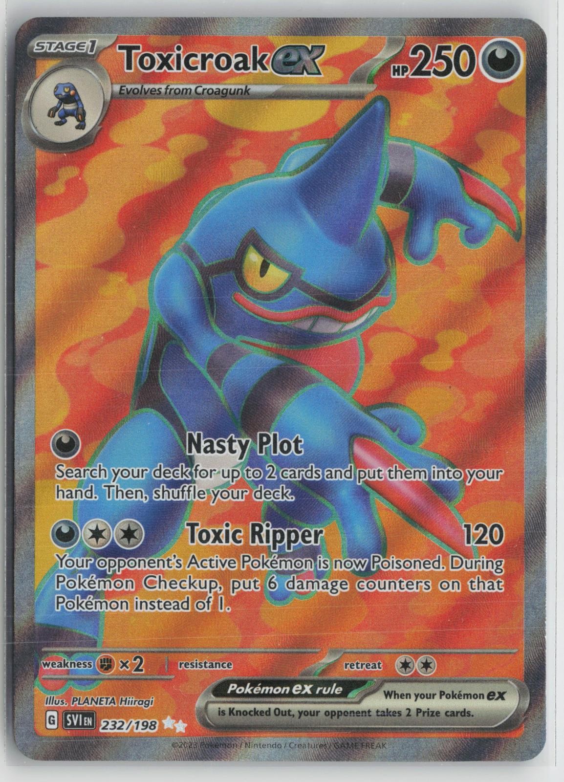 Toxicroak ex 232/198 Ultra Rare Scarlet & Violet Pokemon NM