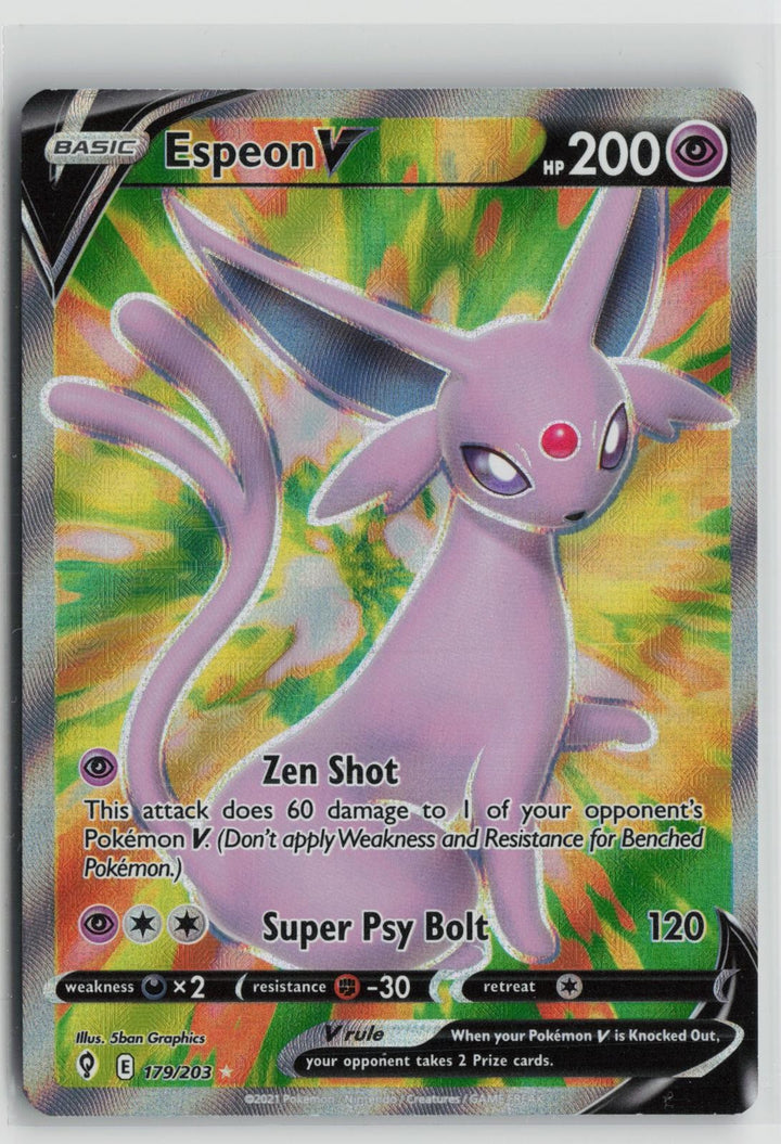 Espeon V 179/203 Evolving Skies NM Ultra Rare Holo Pokemon0