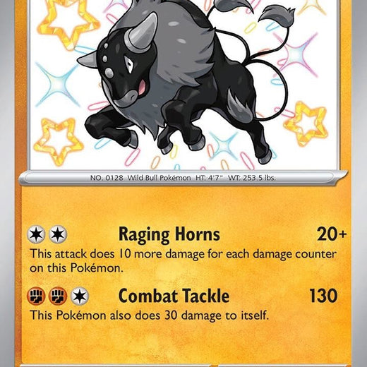 Paldean Tauros 172/091 Paldean Fates PAF Shiny Rare Near Mint Pokemon 2024