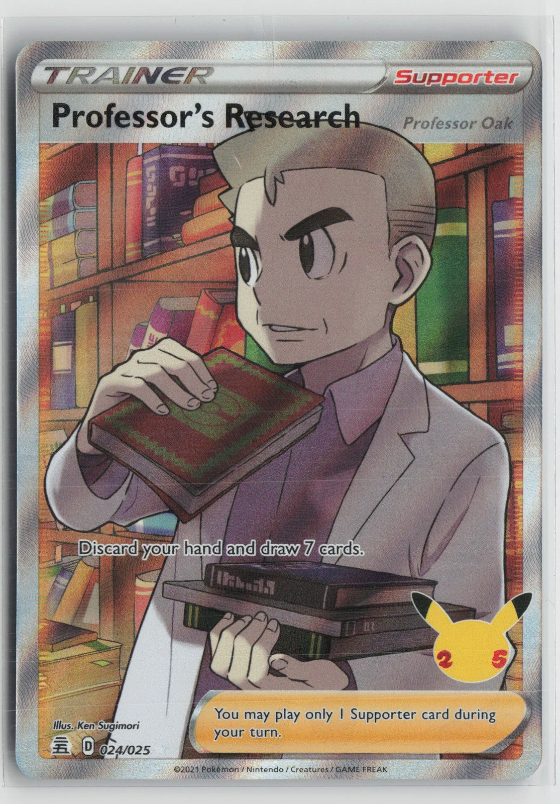 Professor's Research (Professor Oak) 024/025 Rare Ultra Celebrations Pokemon NM