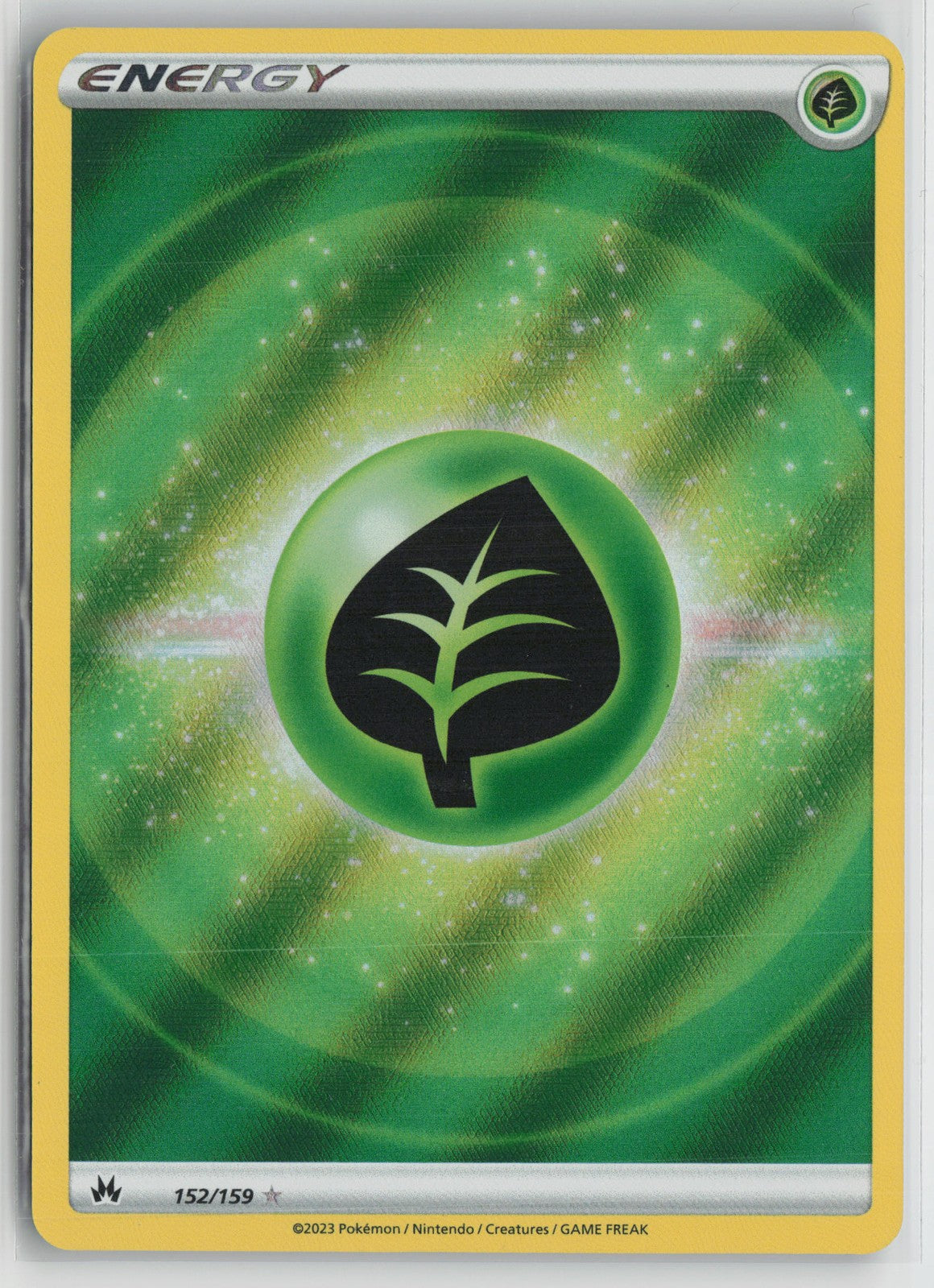 Grass Energy (Texture Full Art) Ultra Rare Crown Zenith 152/159 NM