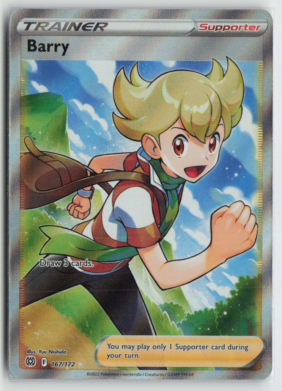 Barry 167/172 Ultra Rare Brilliant Stars Pokemon NM