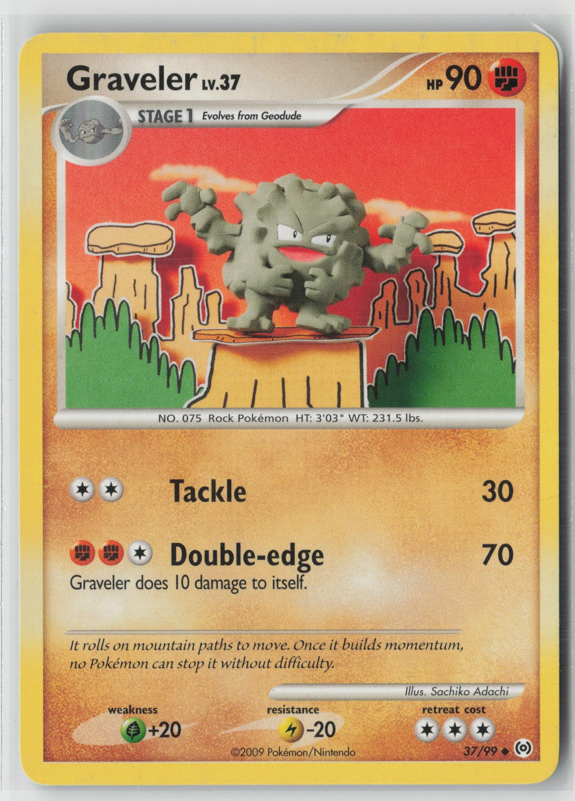 Graveler Uncommon Arceus 37/99 NM