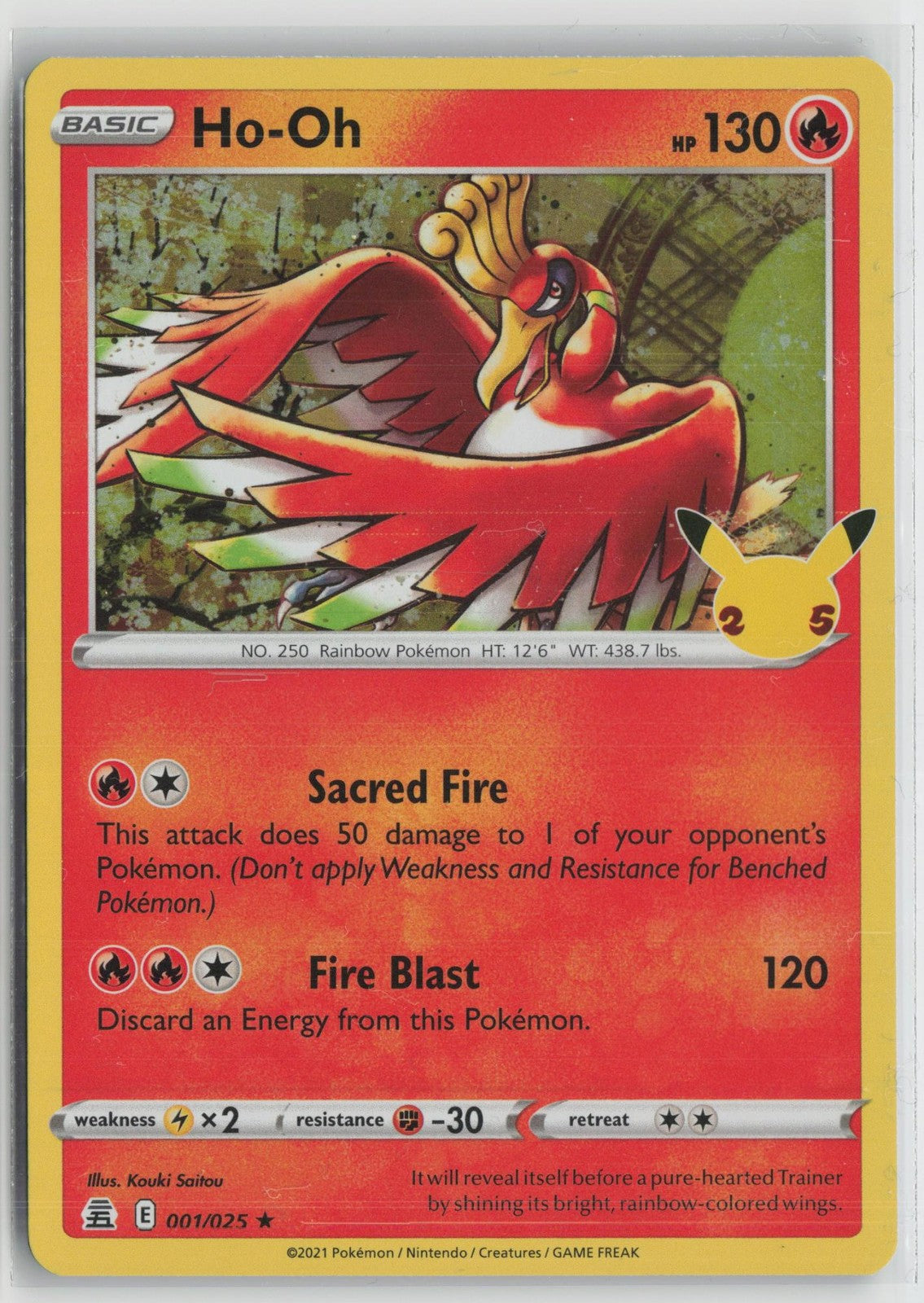Ho-Oh 001/025 Rare Celebrations Pokemon NM
