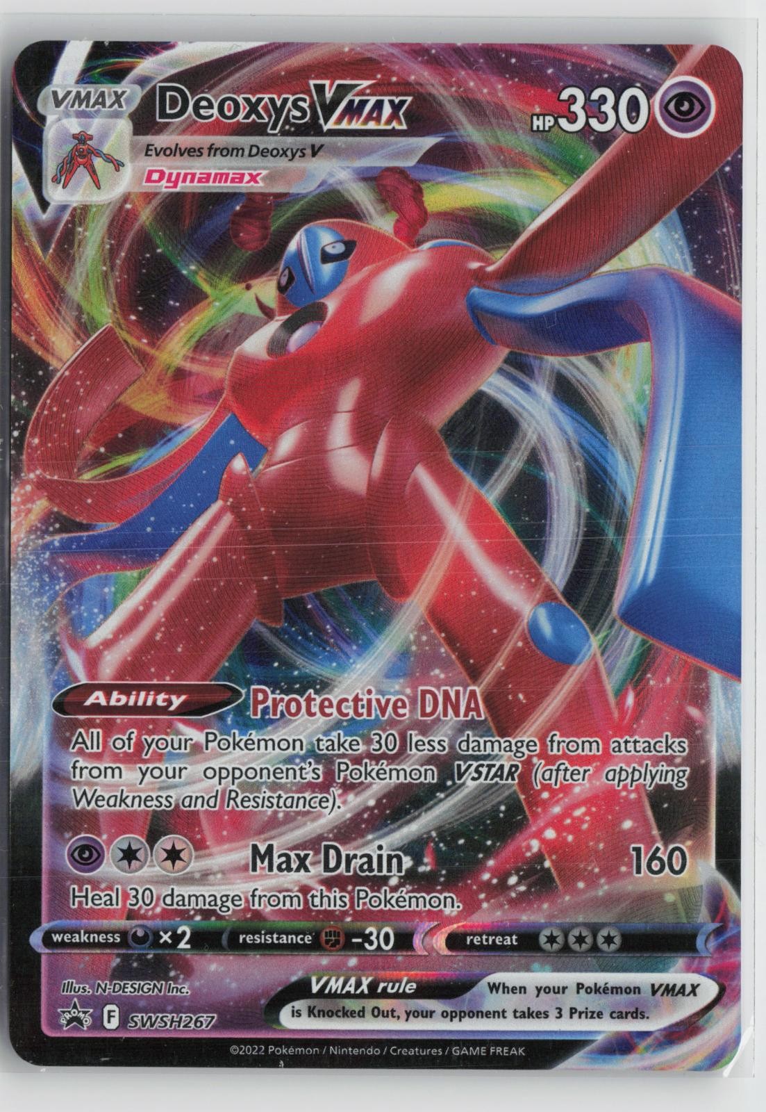 Deoxys VMAX SWSH267 Holo Promo Sword & Shield Promo Pokemon NM