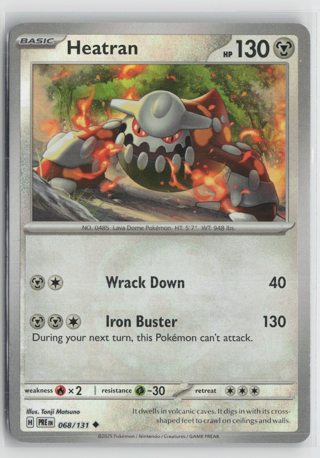 Heatran 068/131 Master Ball Prismatic Evolutions Pokemon NM