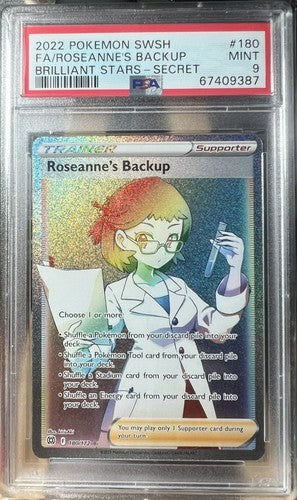 Roseanne's Backup 180 Secret Brilliant Stars Pokemon PSA 9