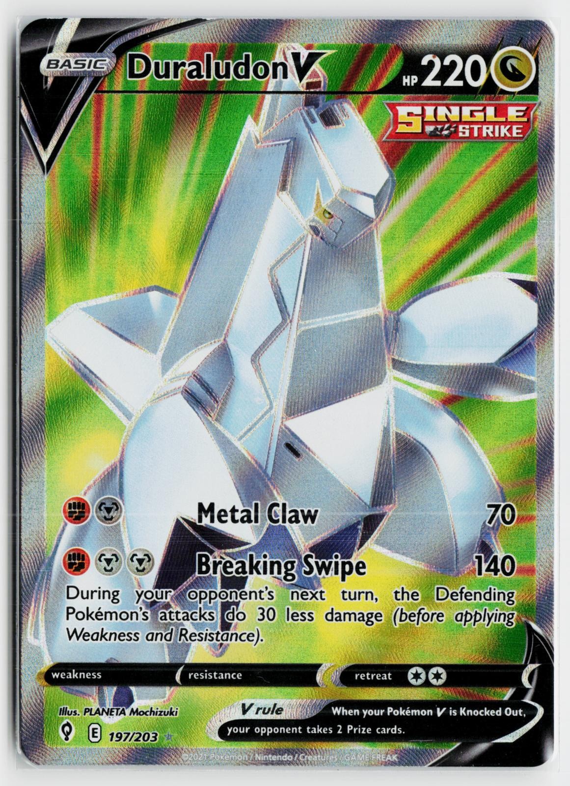 Duraludon V 197/203 Evolving Skies NM UR Holo Pokemon