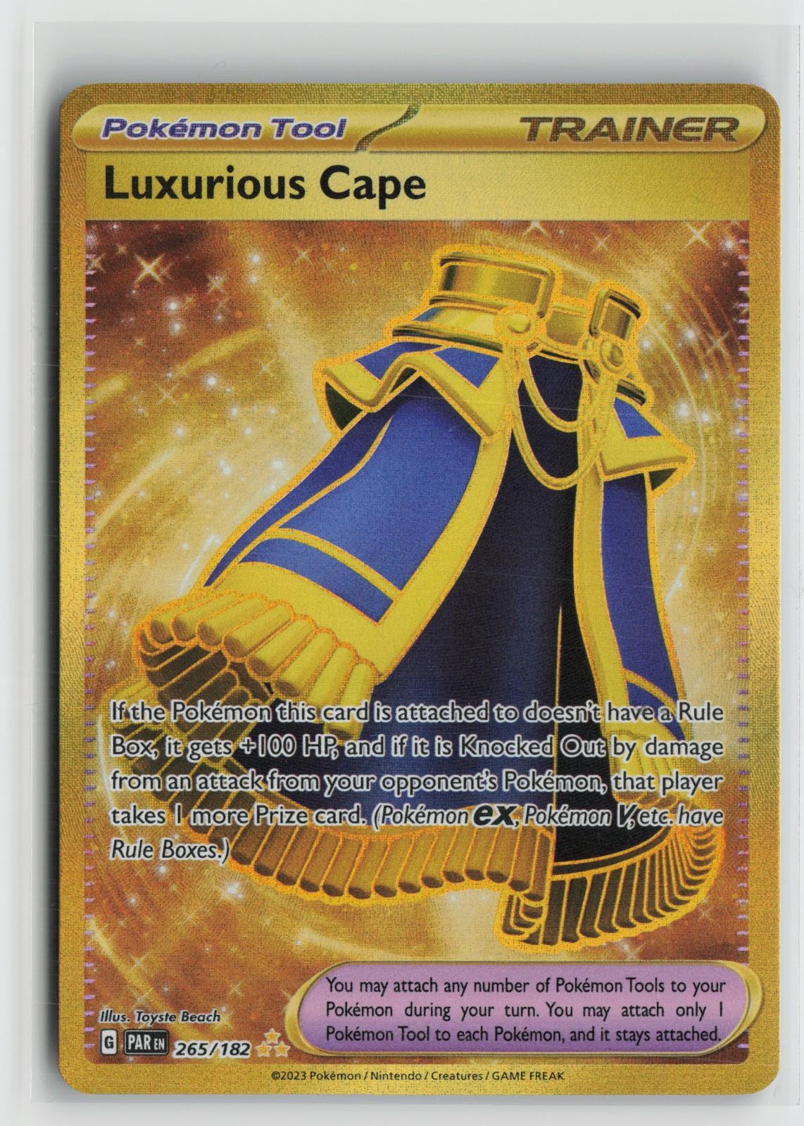 Luxurious Cape 265/182 Hyper Rare Paradox Rift Pokemon NM