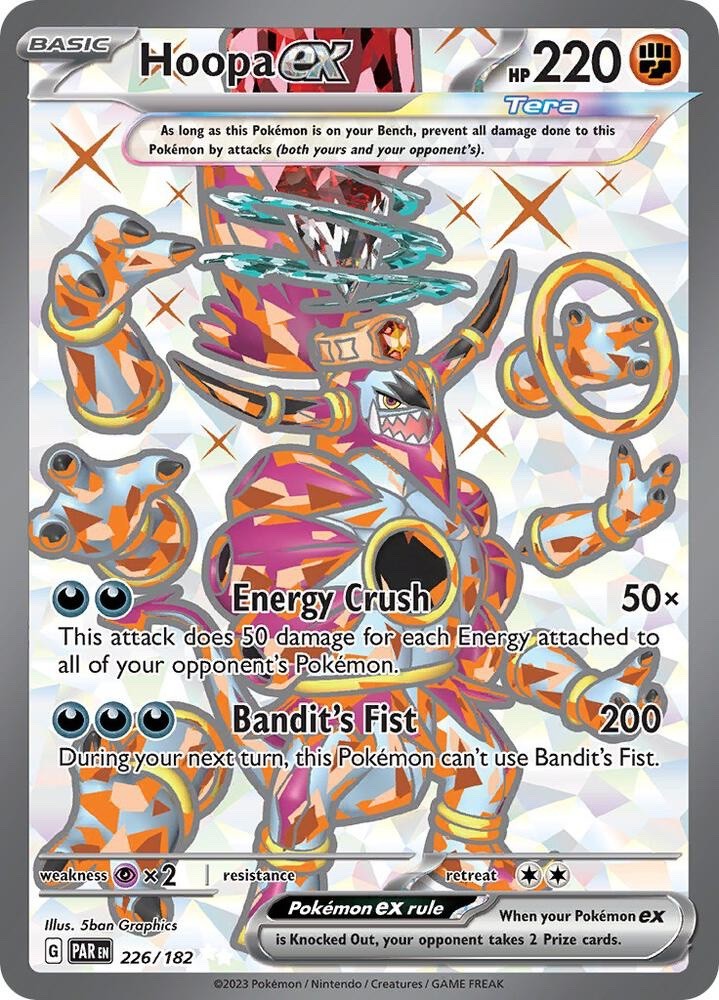 Hoopa ex 226/182 Paradox Rift PAR Ultra Rare near mint Pokemon 2023