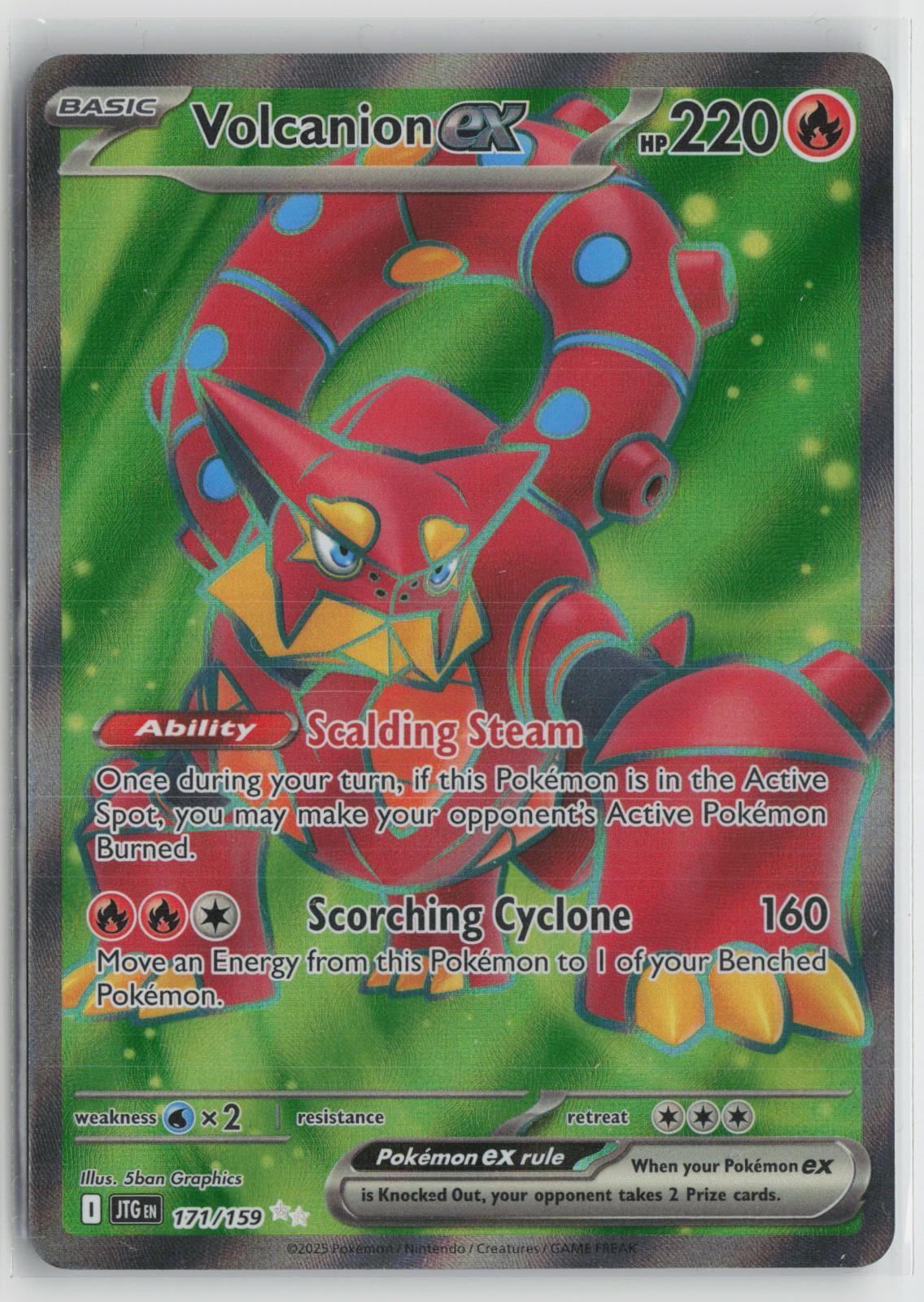 Volcanion ex 171/159 Ultra Rare Journey Together Pokemon NM