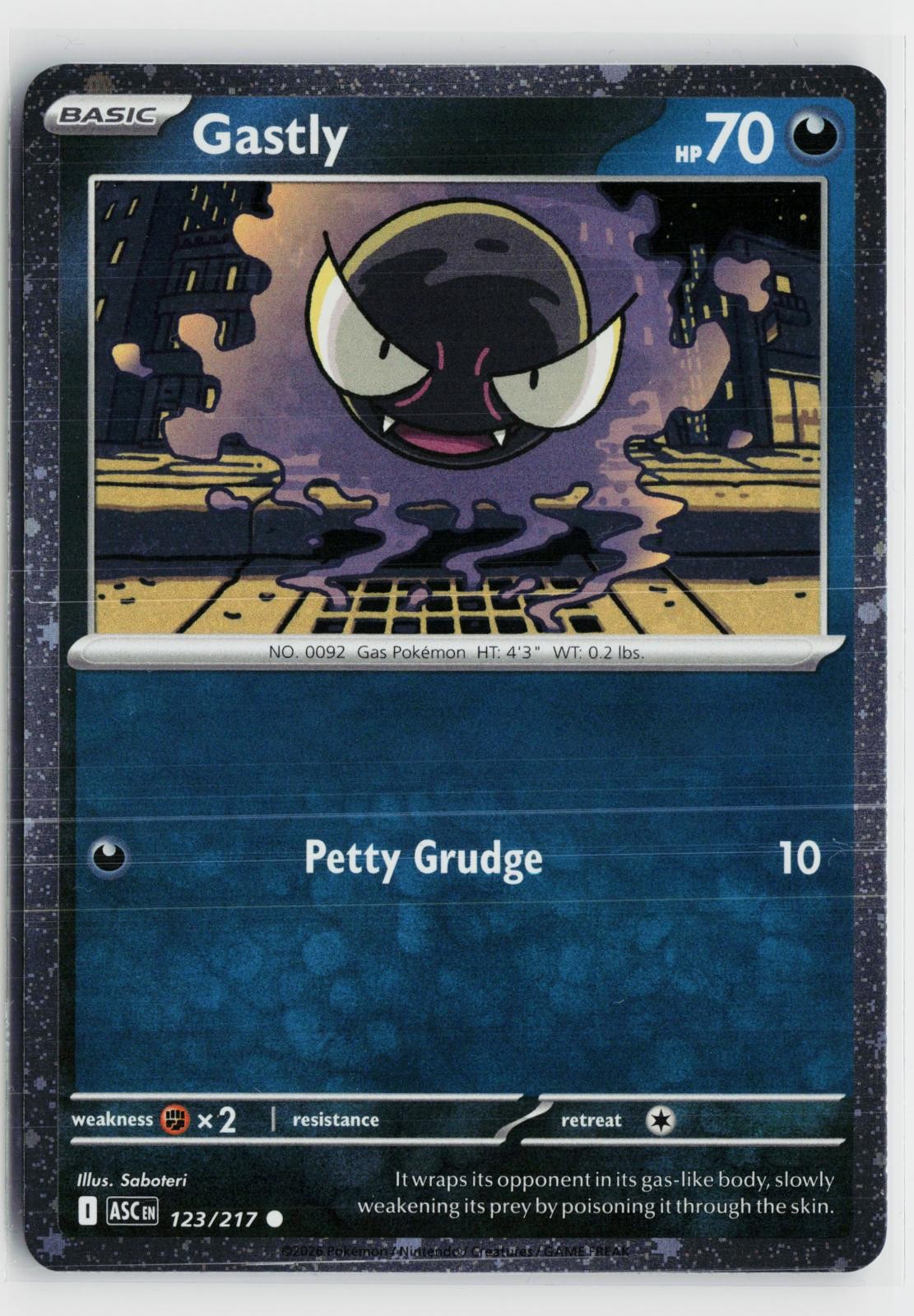 Gastly (Cosmos Holo) 123/217 NM C Pokemon