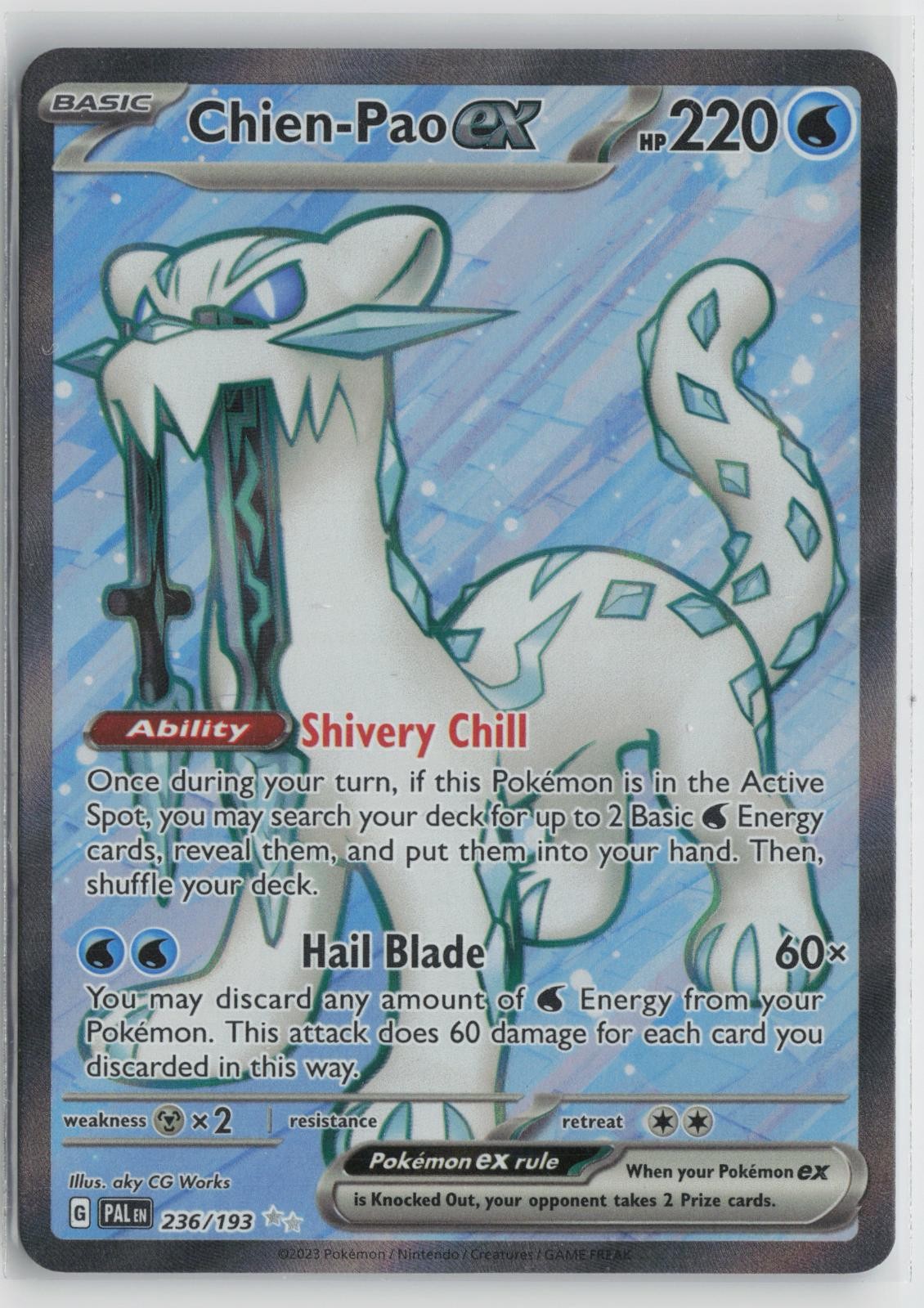 Chien-Pao ex 236/193 Ultra Rare Paldea Evolved Pokemon NM