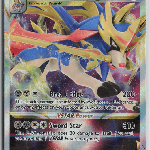 Zacian VSTAR 096/159 Holo VSTAR Rare Crown Zenith Pokemon NM0