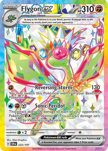 Flygon ex 222/250 Surging Sparks SSP Ultra Rare Near Mint Pokemon 2024