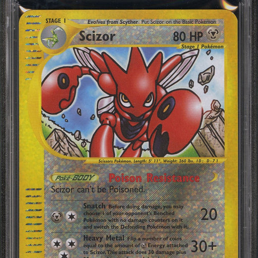 Scizor 7/147 Aquapolis Box Topper Pokemon PSA 60