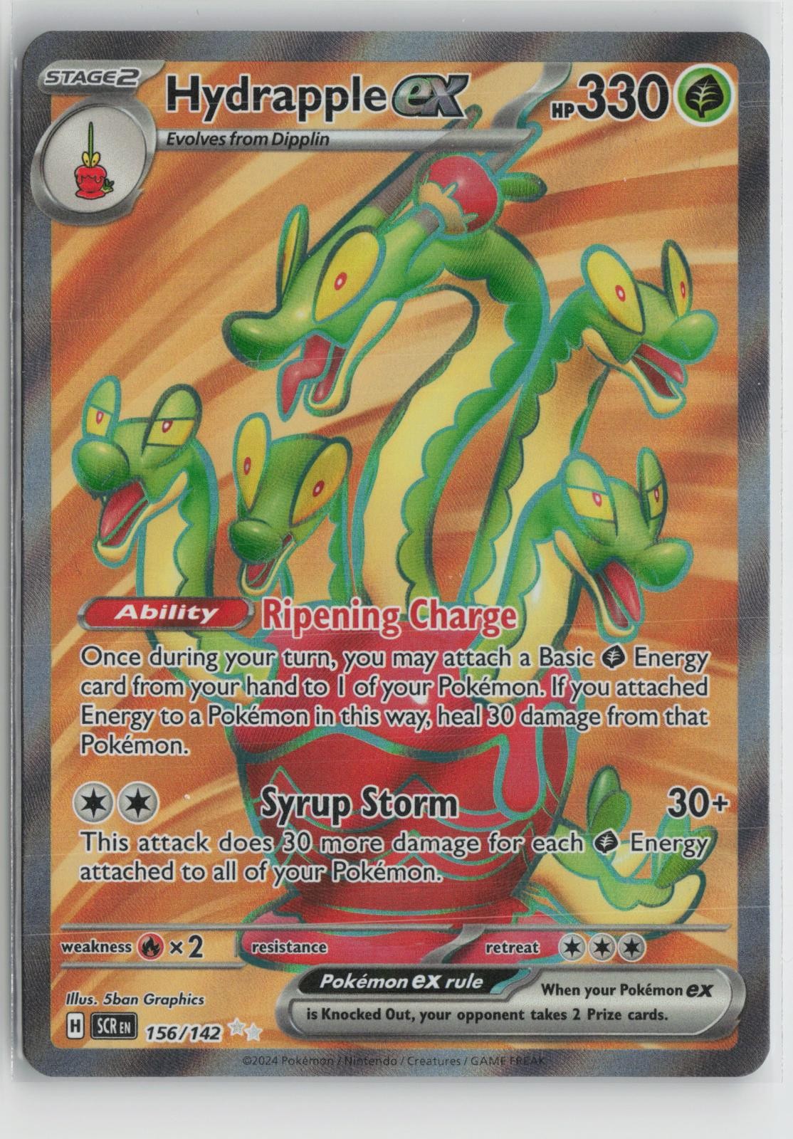Hydrapple ex 156/142 Ultra Rare Stellar Crown Pokemon NM