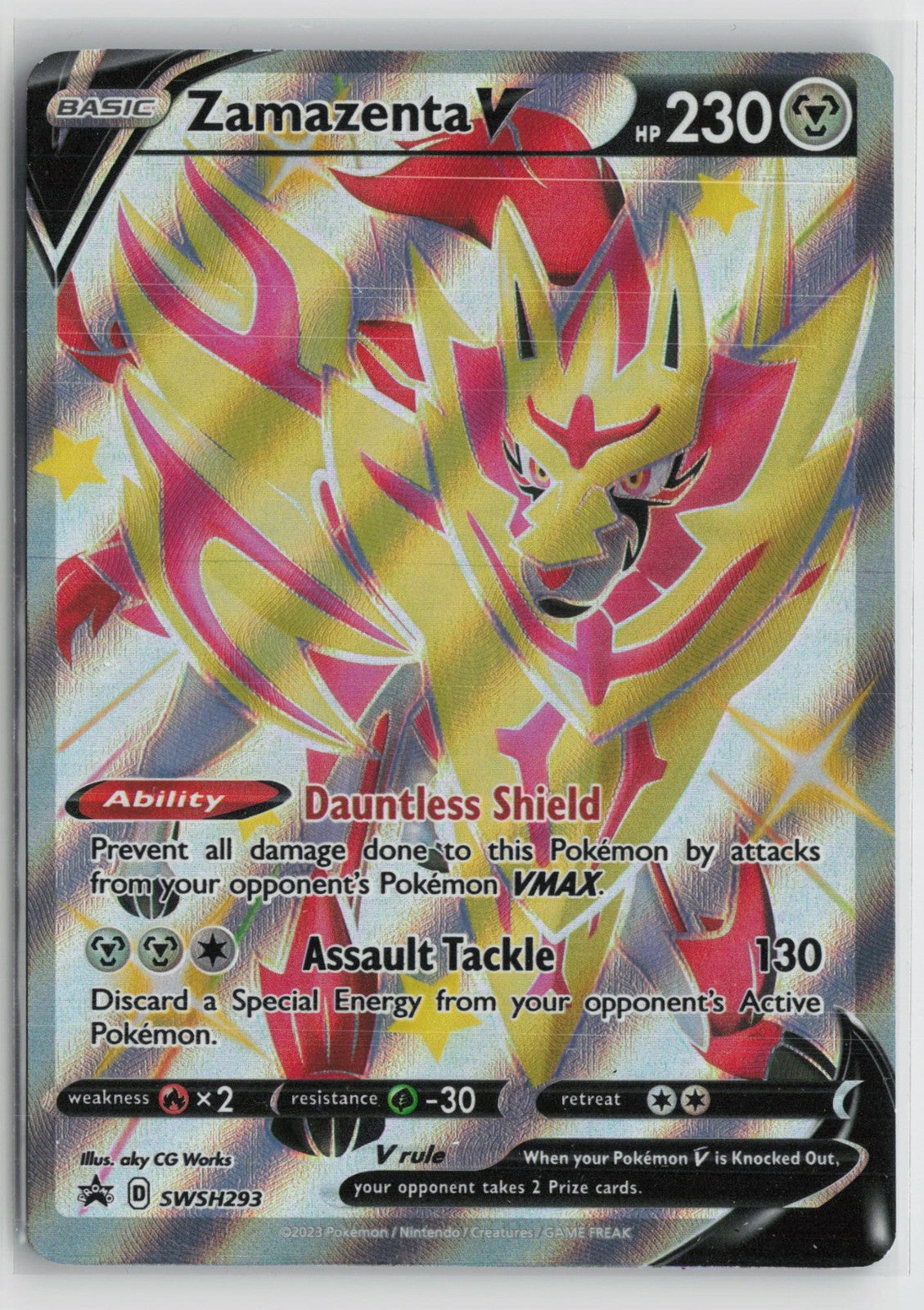 Zamazenta V (Shiny) SWSH293 Holo Promo Sword & Shield Promo Pokemon NM