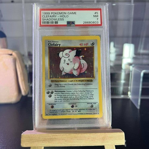 Clefairy Holo 5/102 Shadowless Game Pokemon PSA 7