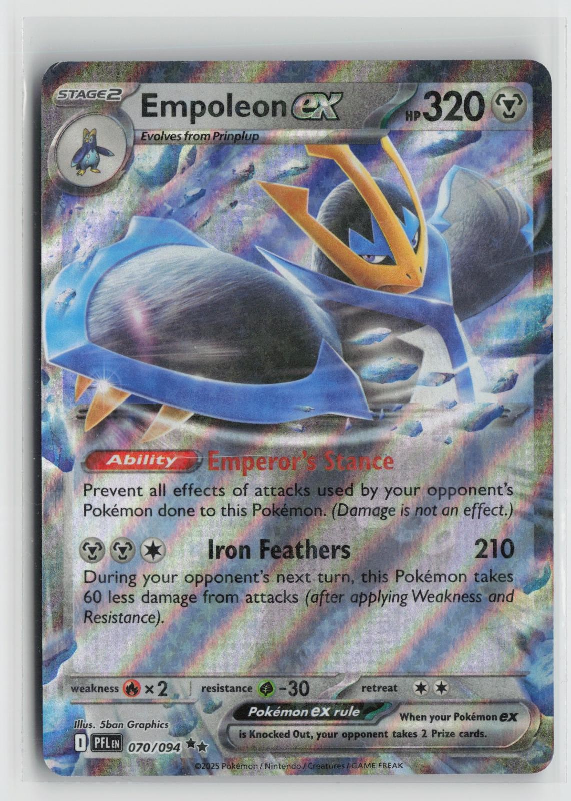 Empoleon ex 070/094 Double Rare Phantasmal Flames Pokemon Holo NM