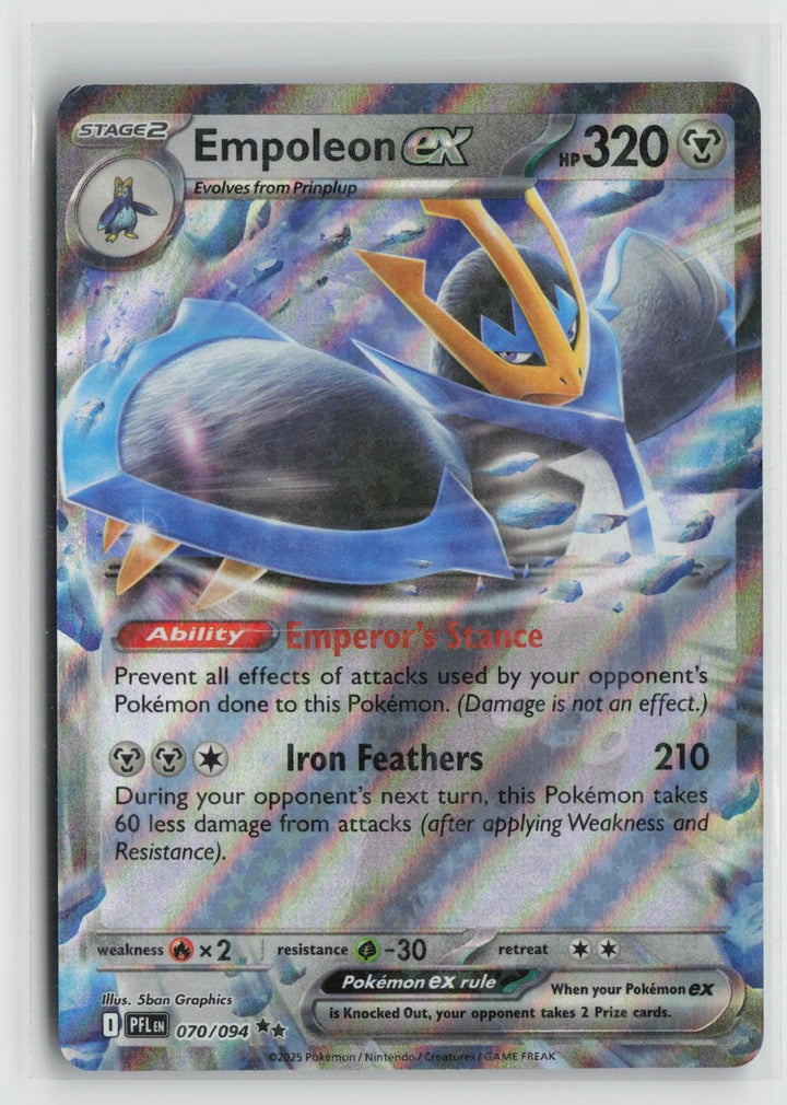 Empoleon ex 070/094 Double Rare Phantasmal Flames Pokemon Holo NM0
