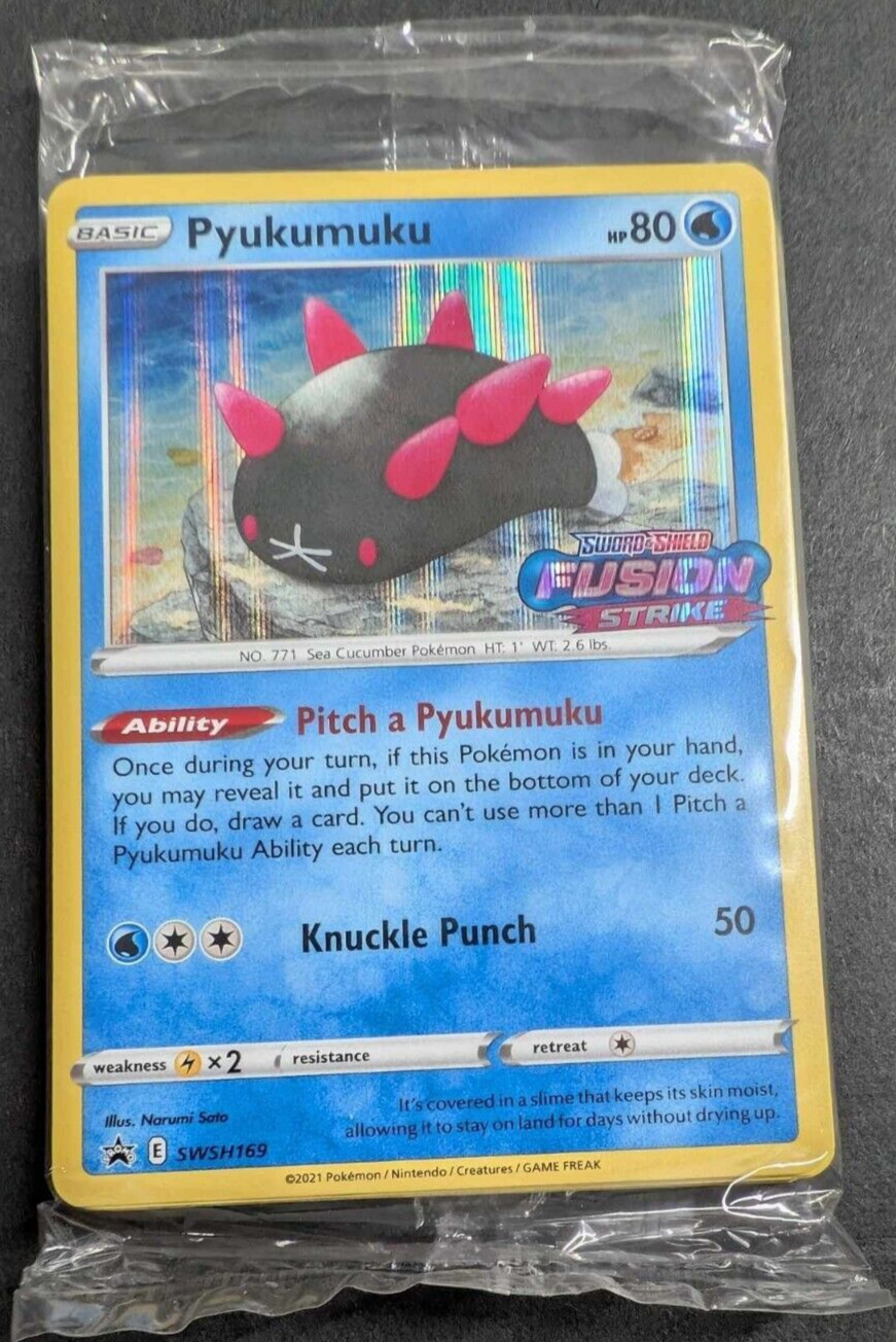 Pyukumuku SWSH169 Fusion Strike Stamped Promo Sealed PRERELEASE 2021