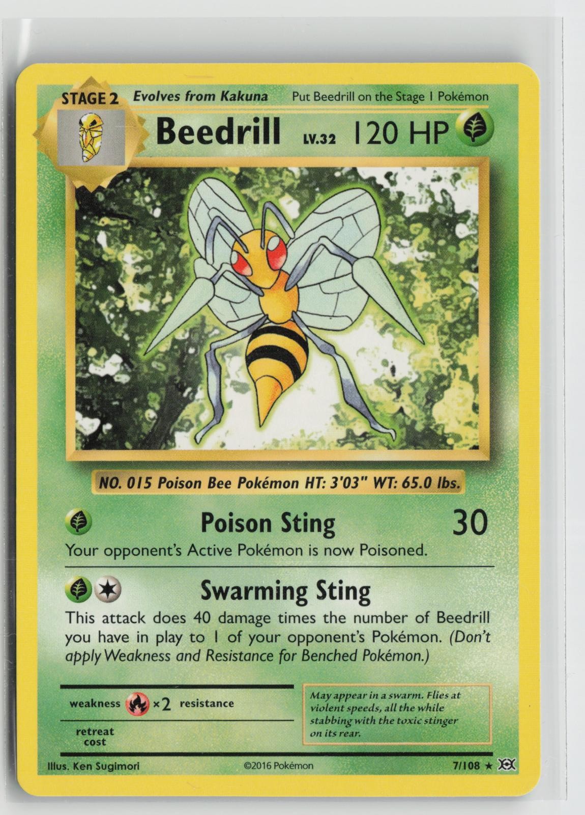 Beedrill 7/108 Rare Evolutions Pokemon NM