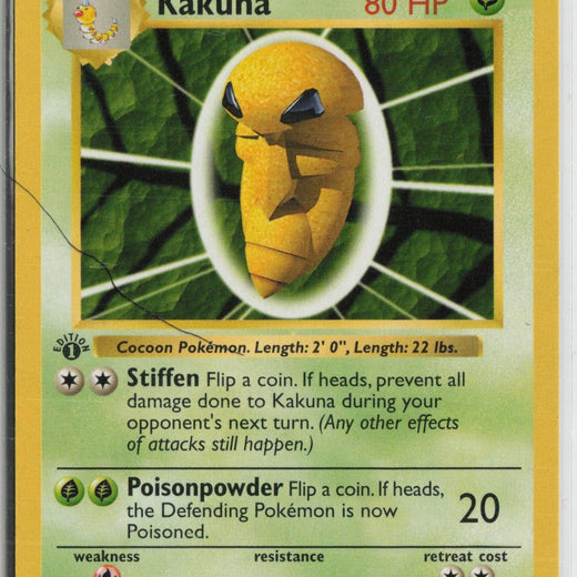 Kakuna 33/102 Uncommon Base Set Shadowless Pokemon NM0