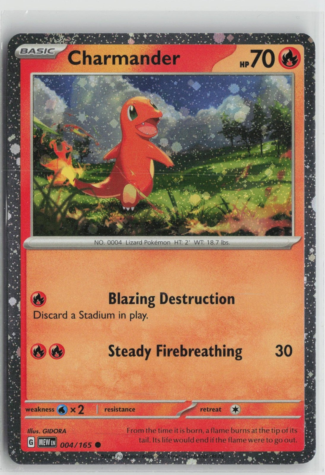 Charmander 004/165 Cosmos Holo 151 Pokemon NM