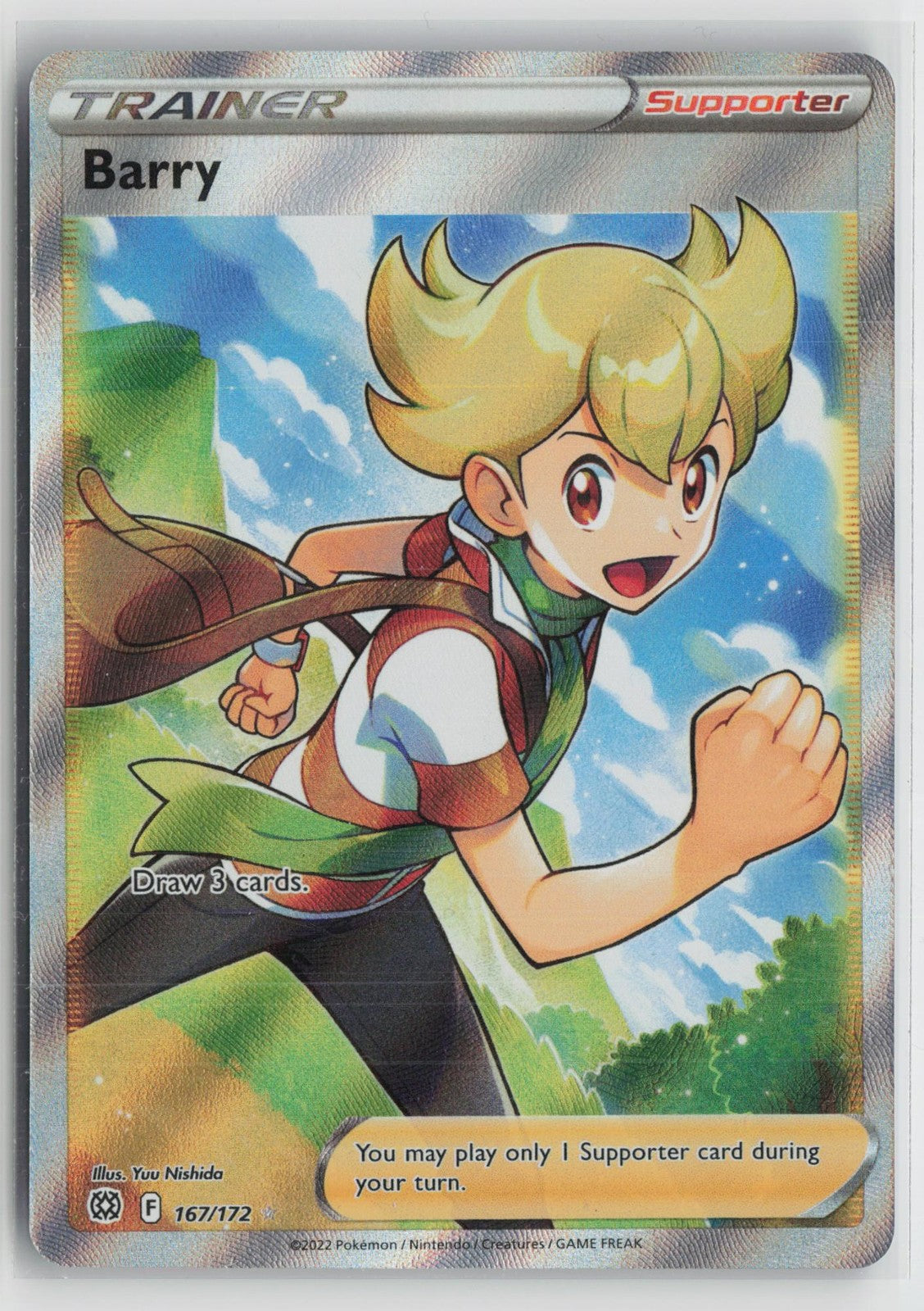 Barry 167/172 Ultra Rare Brilliant Stars Pokemon NM