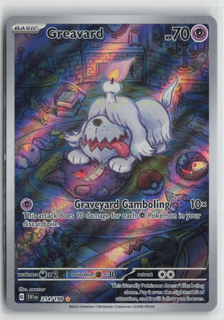 Greavard 214/198 Illustration Rare Scarlet & Violet Pokemon NM0