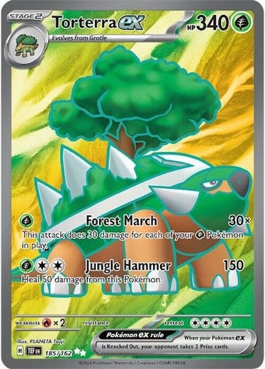 Torterra ex 185/162 Temporal Forces TEF Ultra Rare Near Mint Pokemon 2024