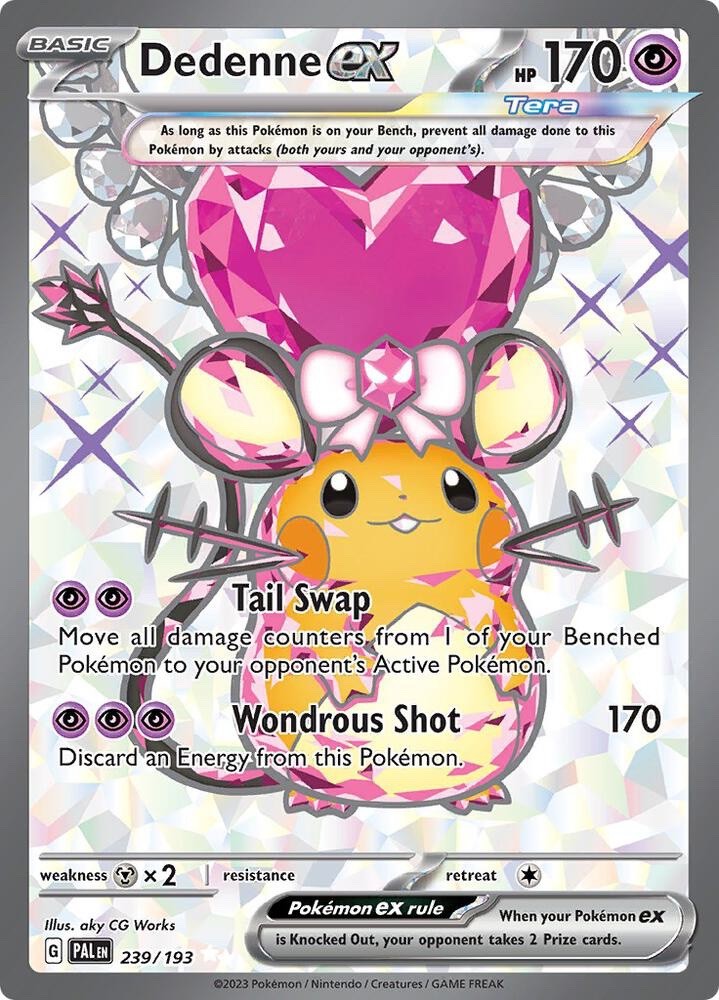 Dedenne ex 239/193 Paldea Evolved PAL Ultra Rare near mint 239 Pokemon 2023