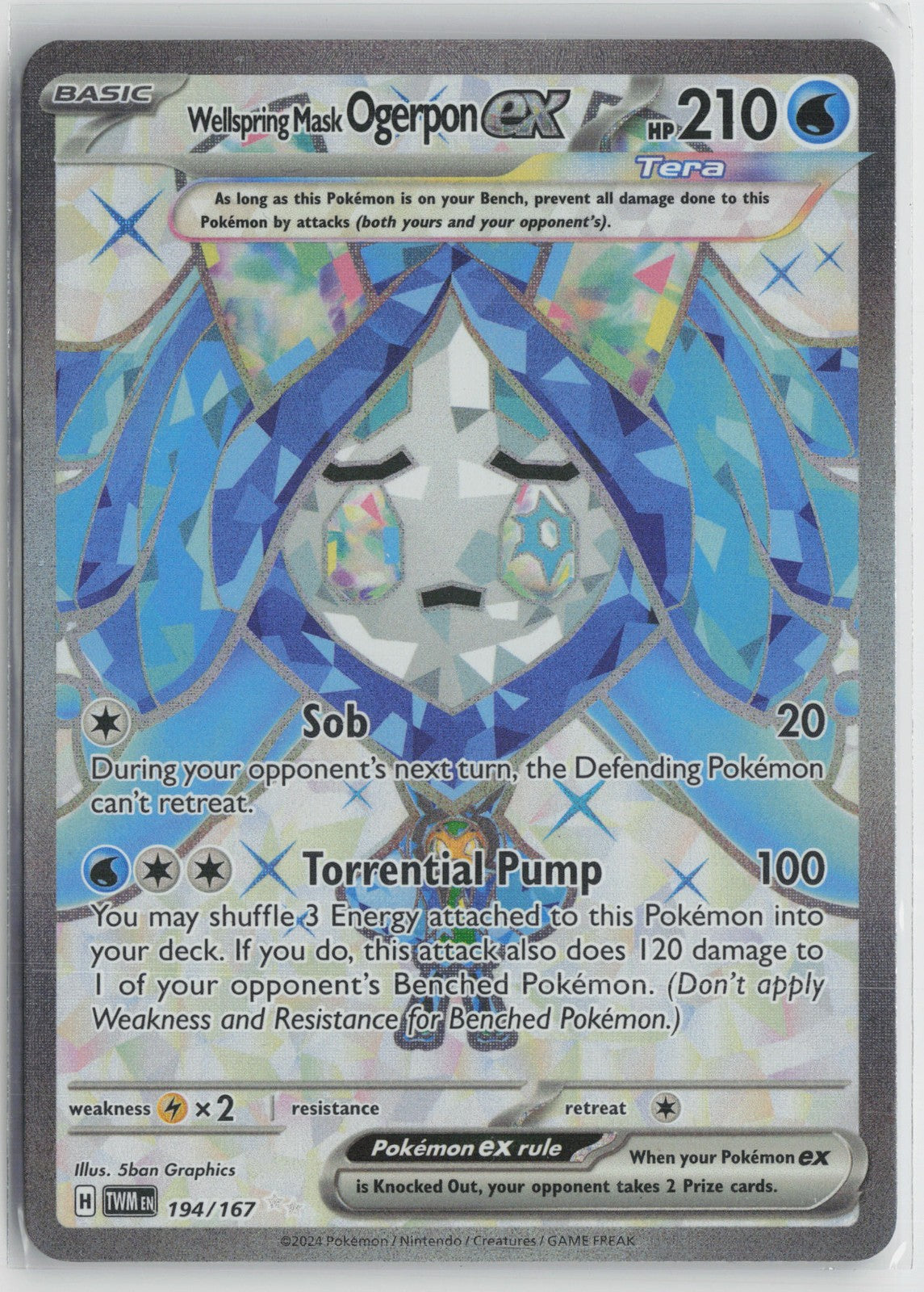 Wellspring Mask Ogerpon ex Ultra Rare SV06: Twilight Masquerade 194/167 NM
