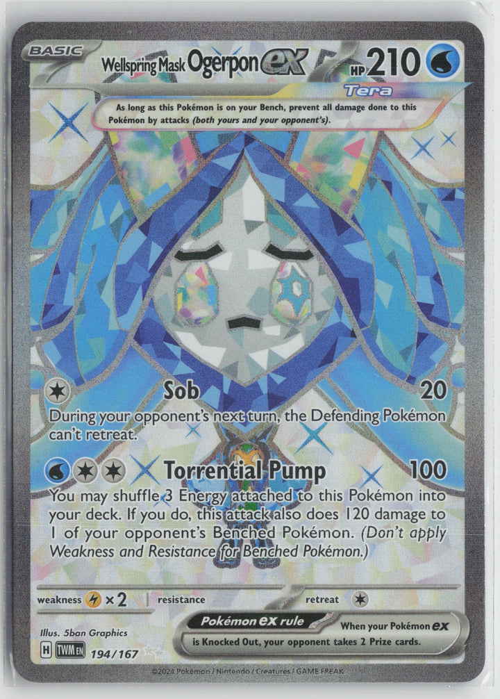 Wellspring Mask Ogerpon ex Ultra Rare SV06: Twilight Masquerade 194/167 NM0