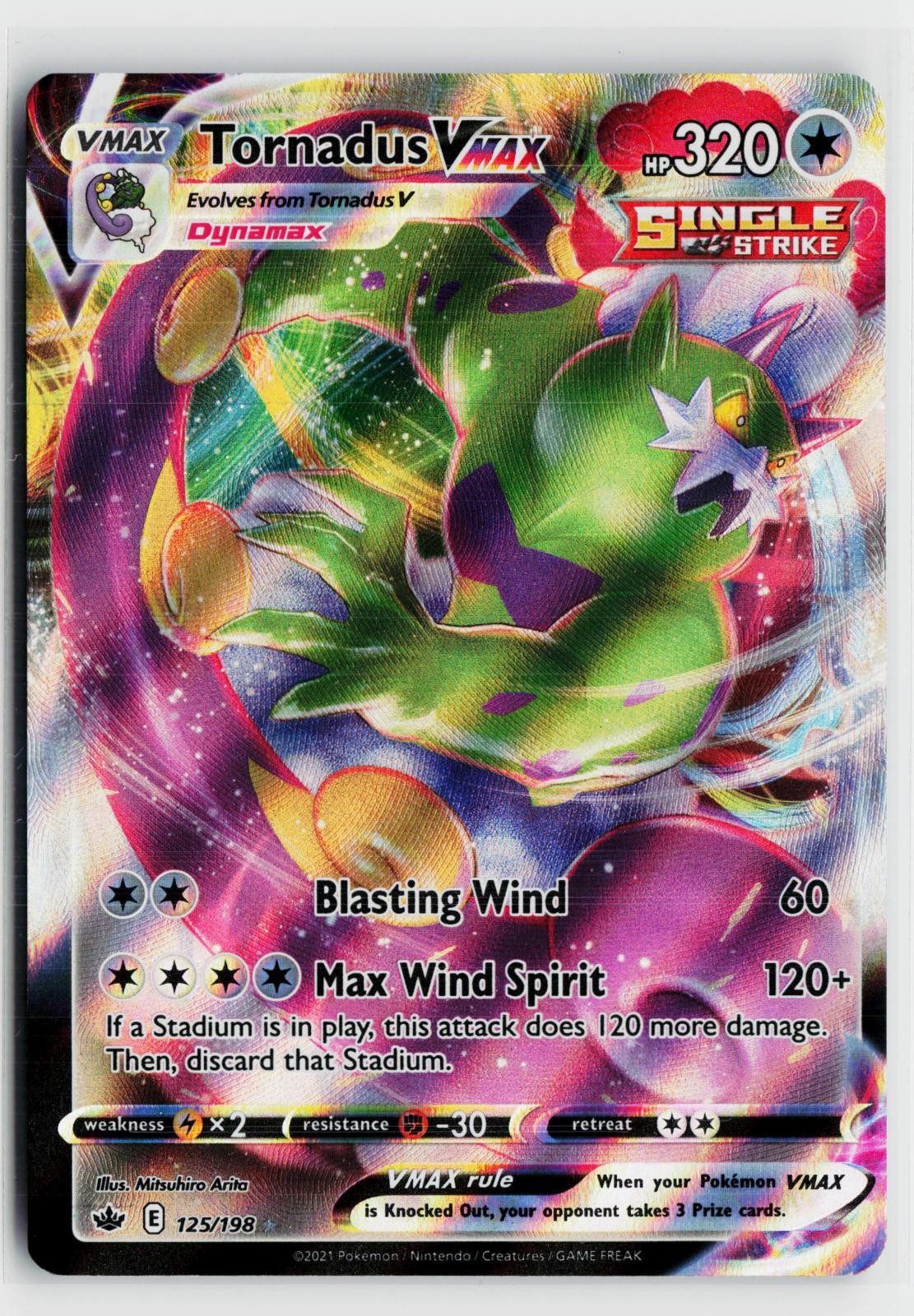 Tornadus VMAX 125/198 Chilling Reign NM Holo VMAX Rare Pokemon