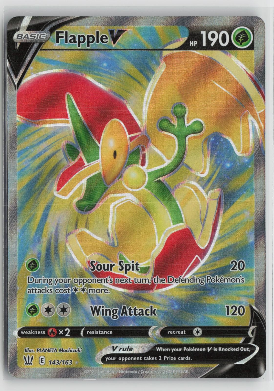 Flapple V 143/163 Ultra Rare Battle Styles Pokemon NM