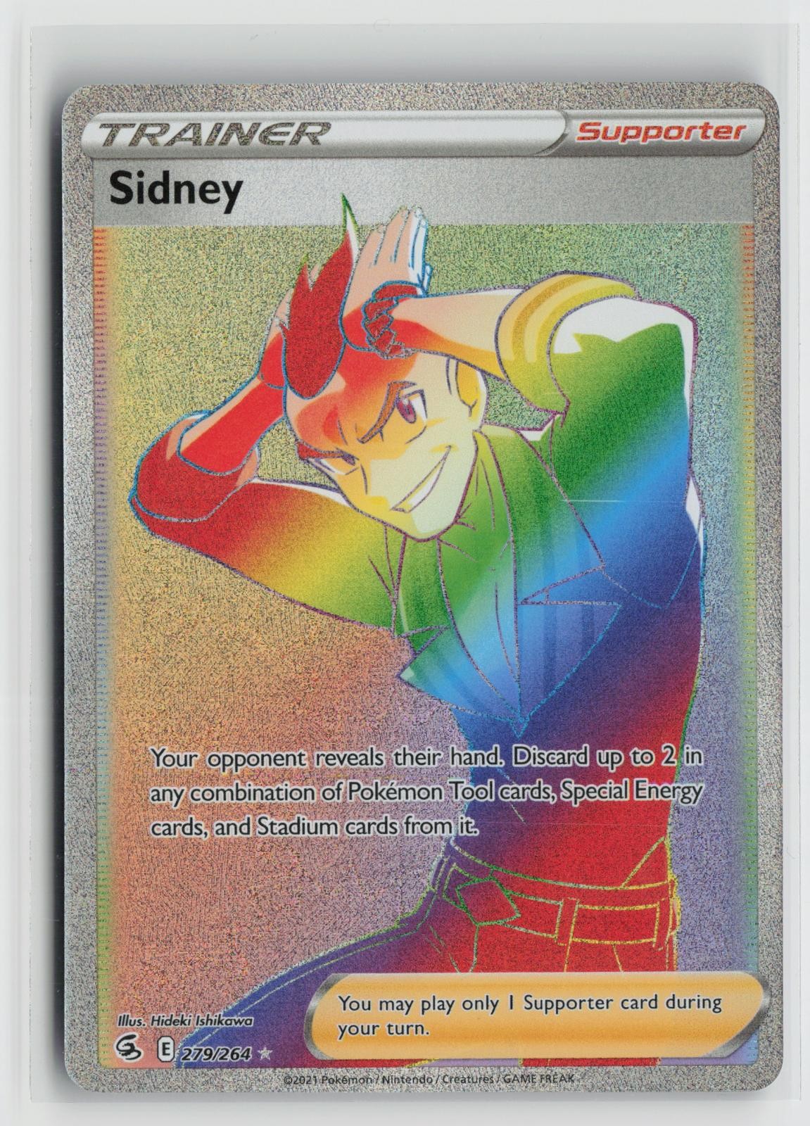 Sidney 279/264 Rainbow Rare Fusion Strike Pokemon NM