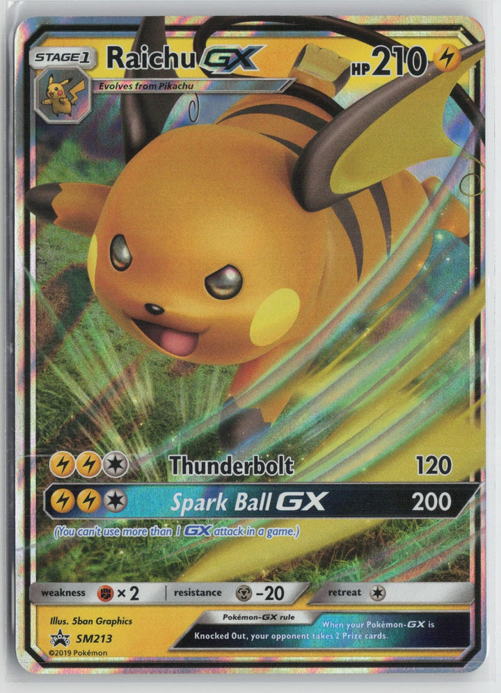 Raichu GX SM213 Promo SM Black Star Promos Pokemon NM0